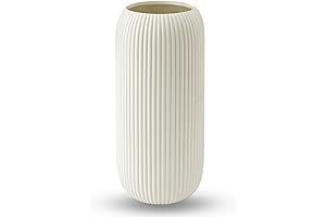 Elegant White Ceramic Vase for Flowers
