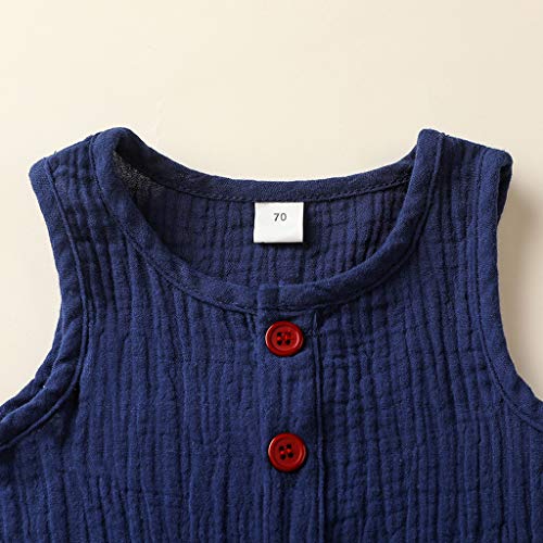 Gilet barboteuse sans manches à boutons pour le change facile de bébé