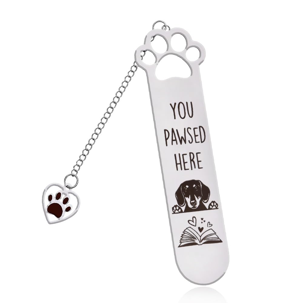 Dachshund Dog Owner Birthday Christmas Gifts for Women Men Book Lovers Bookmark for Dachshund Dog Dad Mom Gifts for Daughter Son Granddaughter Grandson Dachshund Gifts for Kids Pet Owner Gift Ideas