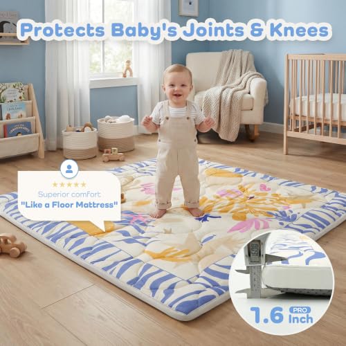 Image of 1.6 inch Thick Baby Play Mat, 50x50 Removable & Machine Washable Cover