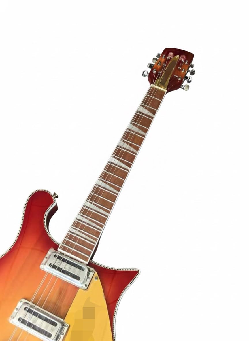 Chitarra elettrica a 12 corde serie professionale - Corpo in tiglio leggero e tastiera in palissandro(Brown)