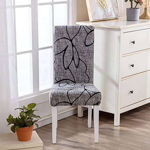 HZDHCLH Chair Covers Set of 4/6 Stretch Modern Chair Slipcovers for Dining Room Kitchen Wedding Party Washable Chair Protector(4pcs - Image 3