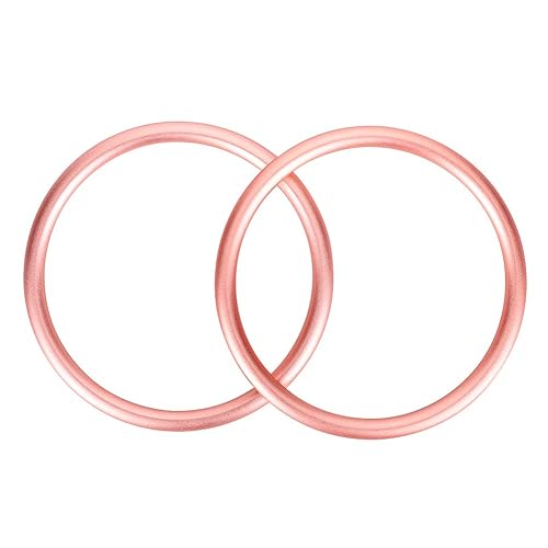 Miniatura 4 de Accmor Anillo de aluminio para bebé de 3 pulgadas, anillo de transporte suave para bebés, niños pequeños, recién nacidos, oro rosa