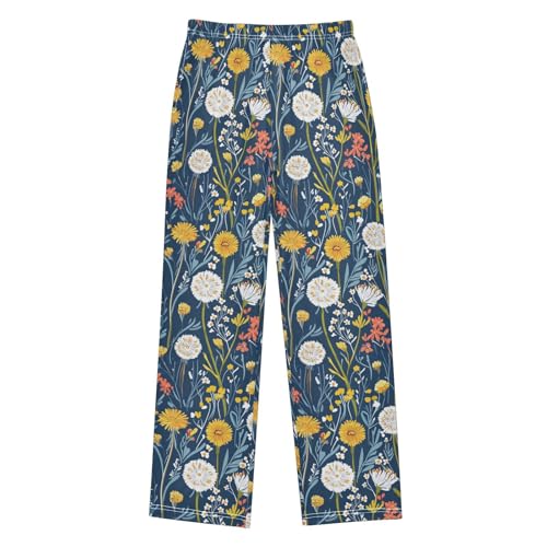 Countryside Wildflowers Boys Pants for Kids Jogger Pants with Pockets S