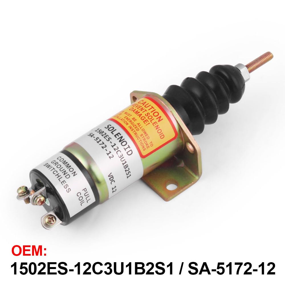 12V spegnimento solenoide motore diesel arresto solenoide con 3 terminali SA-5172-12 1502ES-12C3U1B2S1 per Woodward