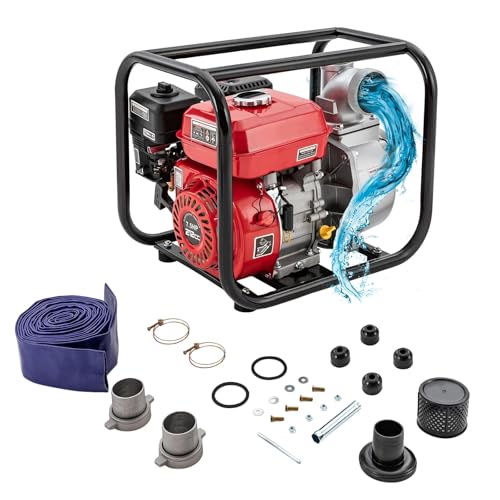 CILDON 3 Inch Gas Powered Water Pump, 4-Stroke 7.5HP Gasoline Engine Water Transfer Pump, 212CC Agricultural Water Irrigation Pump, Large Diameter Water Inlet/Outlet, for Farmland Garden Irrigation