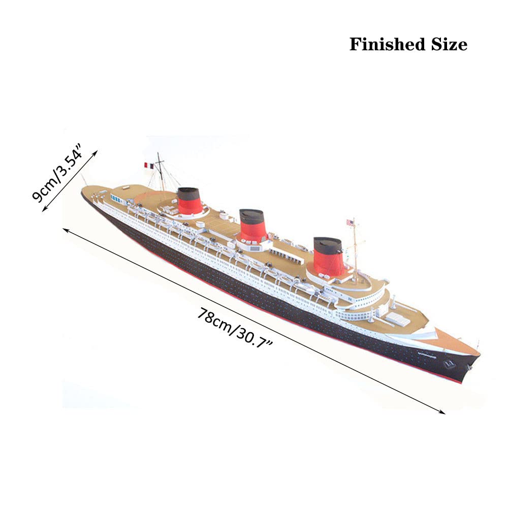Amazon | 1/400 S.S.ノルマンディークルーズ船モデルキット、3Dパズル