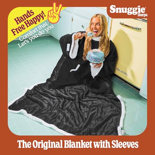 Image of Snuggie The Original Wearable Blanket With Sleeves & Pockets | Cozy Oversized Throw for Adult Men & Women | One Size, 71x54