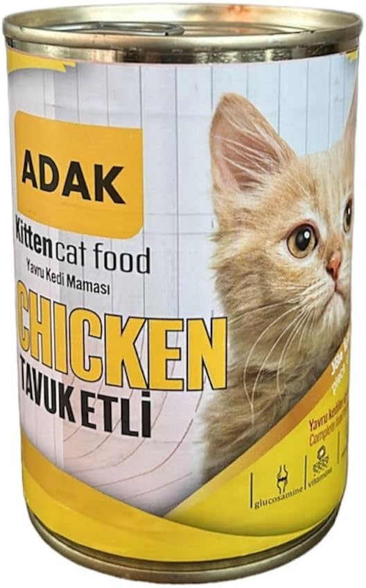 ADAK Tavuk Etli Yavru Kedi Maması Konservesi 415 Gram