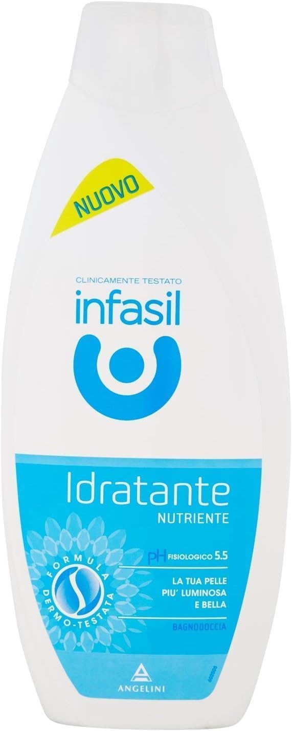 Infasil Gel de ducha hidratante, nutritivo, clínicamente probado y delicado con la piel, baño de espuma 12 x 500 ml + Polpa Italian Gourmet 400 g