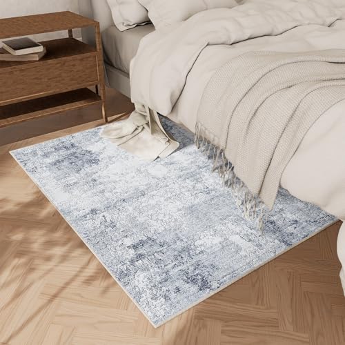Washable Small Entryway Area Rugs: 2'x3' Modern Rug Non Slip Door Mat Indoor Entrance Stain Resistance Low Pile Throw Rugs for Inside Front Door Floor Bedroom Bedside Kitchen Dorm Office Home Entry