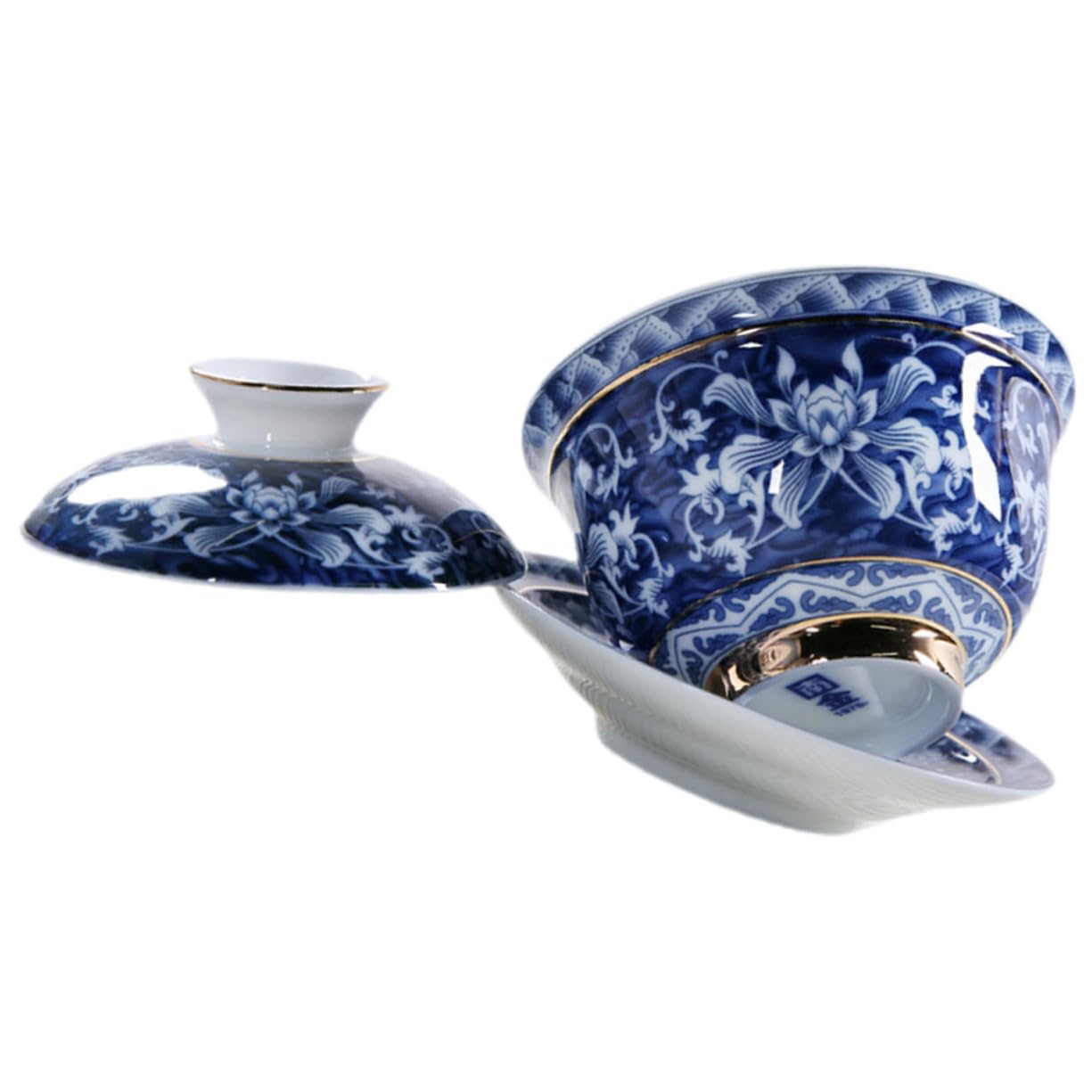 BESTOYARD 1juego Taza De Cerámica De Con Platillo y Tapa Para Infusiones De y Floral Para y