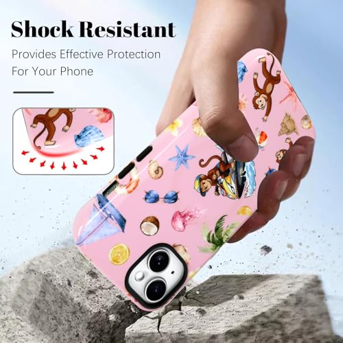 Image of Magnetic for iPhone 15 Plus Case for Women Girl, Monkeys