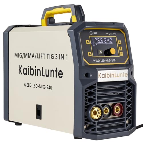 Image of 240A MIG Welder,4 in 1 Flux Core MIG/Gas MIG/Lift TIG/Stick Multi-process Welding Machine, LED Digital Display Synergic Control Dual Voltage 110V/220V