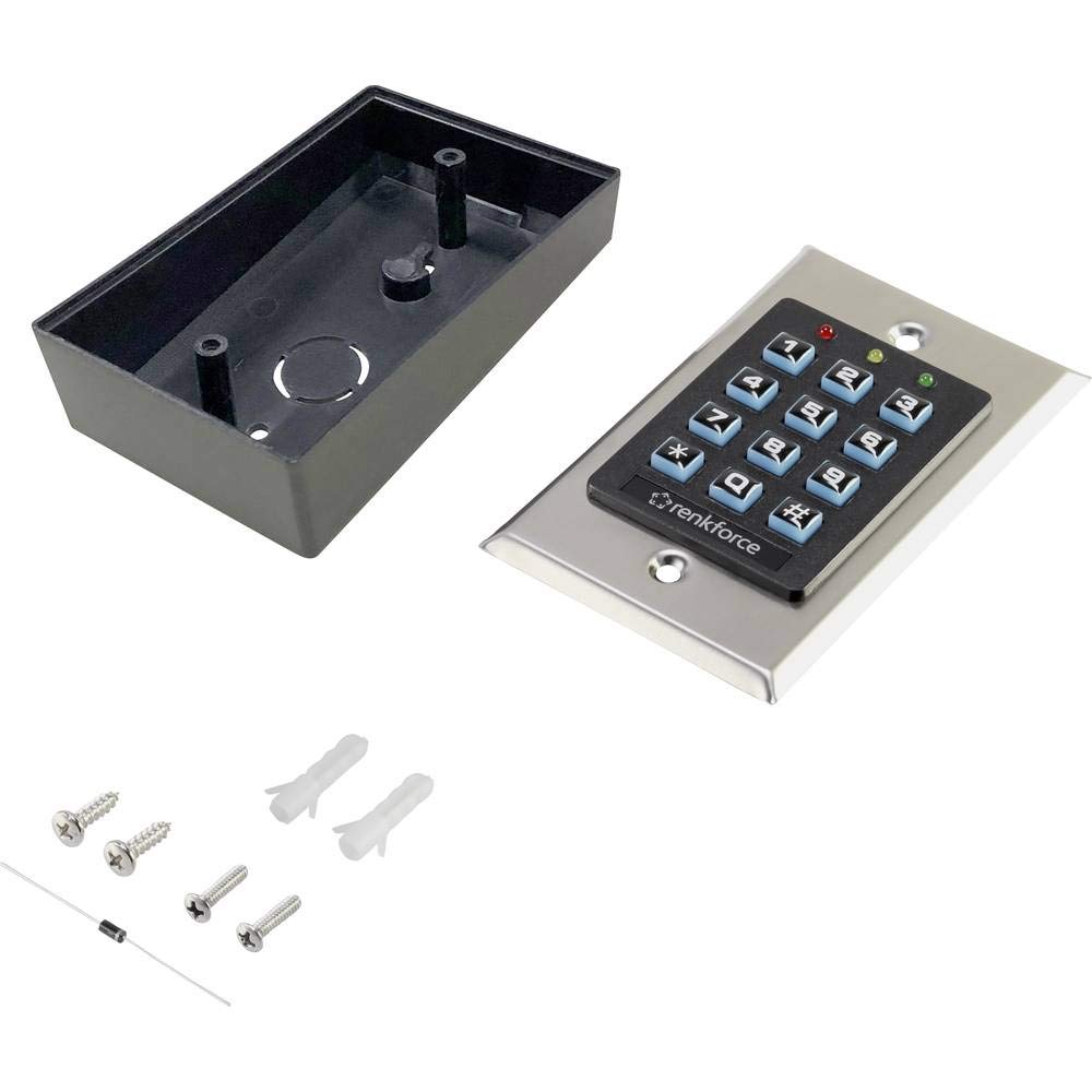 Renkforce 1582597 Codeschloss Aufputz mit beleuchteter Tastatur