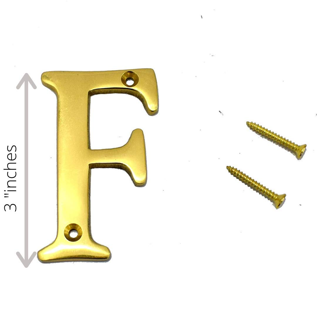 3" House Door Alphabets Brass Yellow (Alphabet L) — Amazon image 12