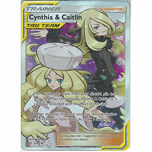 Cynthia & Caitlin 228/236 Full Art Supporter Pokemon Card (SM