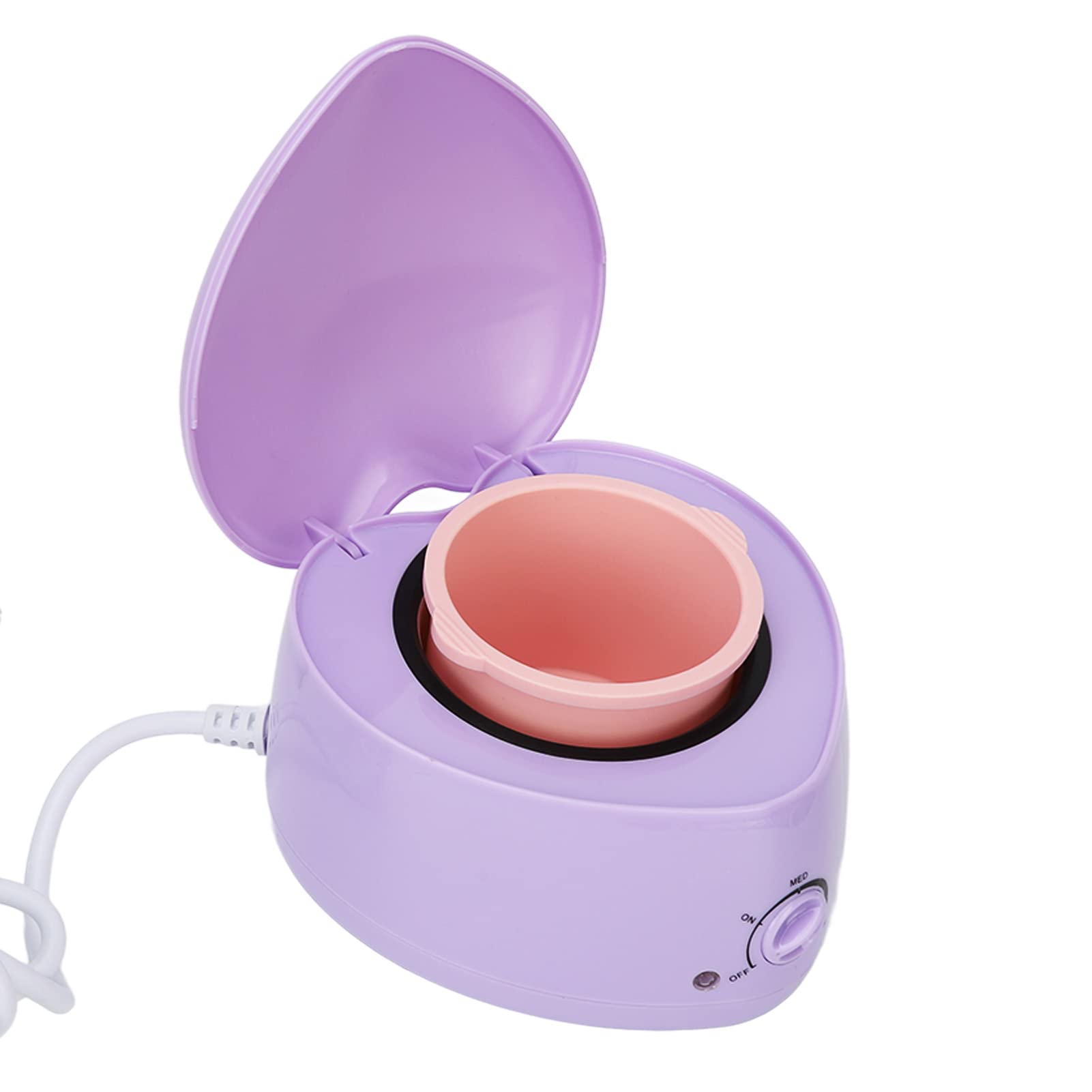 Chauffe Cire Epilation, Chauffe-Cire Électrique pour Épilation, Mini Chauffe-Cire en Forme de Cœur pour Perles de Cire Dures Machine de Réchauffeur de Cire pour Maison et Salon (Violet)