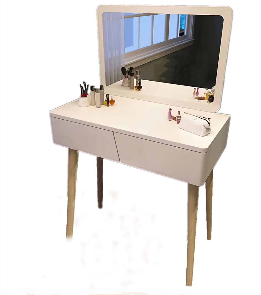 Amazon｜ドレッサー 鏡台 北欧風 広い鏡 オシャレ ホワイト シンプル