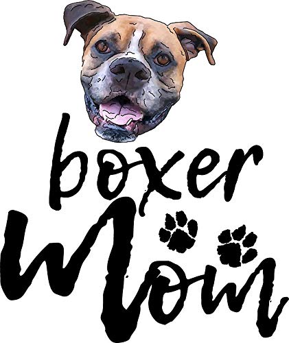 Magnet Dog Breed Boxer Mom Car Magnetic Vinyl Bumper Sticker 5'' x 4''