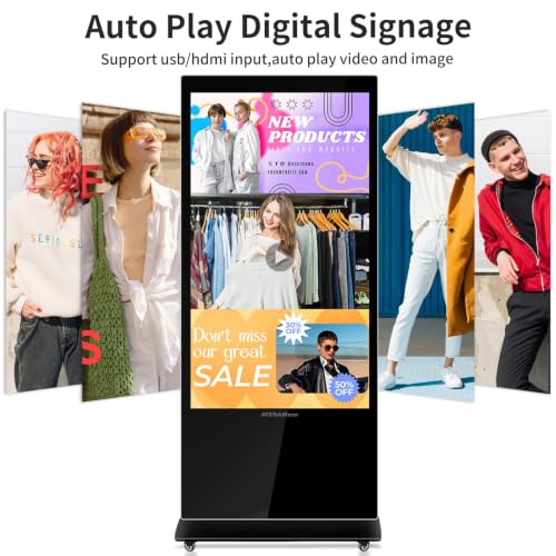 Image of 43 inch Digital Signage Displays, 4K LCD Touch Screen Floor Standing Display