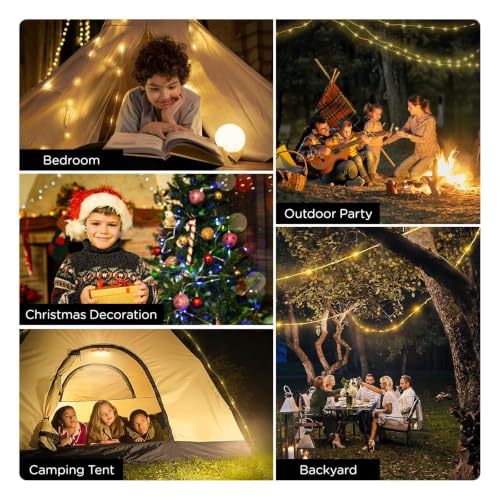 Image of OGERY Camping String Lights 4 in 1, 32.8FT Quick Storage 8 Modes Protable