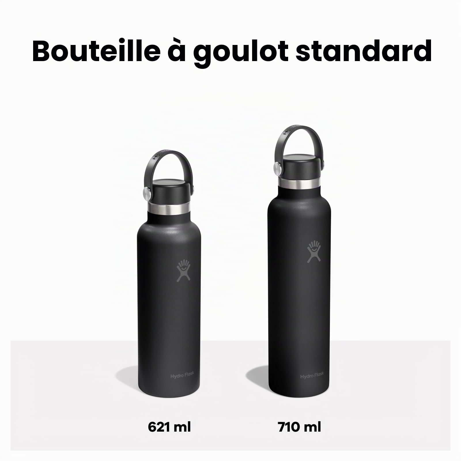 Hydro Flask – Standard Flex Cap 621 ml (21 oz) Bottle | Acier inoxydable, anti-fuite, compatible avec porte-gobelets – froid 24 heures, chaud 12 heures. Vert sirène