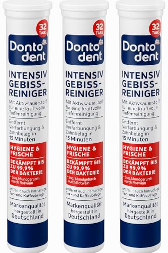 Dontodent - Pastillas para limpieza de dentición (3 x 32 unidades) + pegatinas PurLife