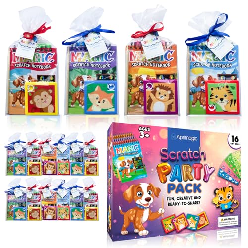 Aprimagic Pack de 16 livres, quebra-cabeças e malas de presente - presentes de aniversário para crianças na escola - bolsas de aniversário infantis - detalhes de aniversário para crianças (16)
