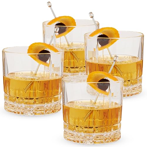 Spiegelau Whisky Glas 4er Set, 270 ml, Perfect Serve, 4500177, Old Fashioned Glas aus Kristallglas, Whisky Tumbler spülmaschinenfest, Klar