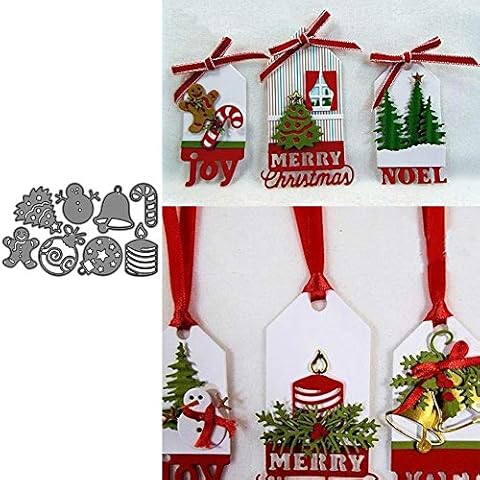 Christmas Dies, Dies for Card Making, Christmas Cutting Dies for Scrapbooking/Embossing/Photo Album Decor/DIY Craft Christmas Bell Tree Ball Cover