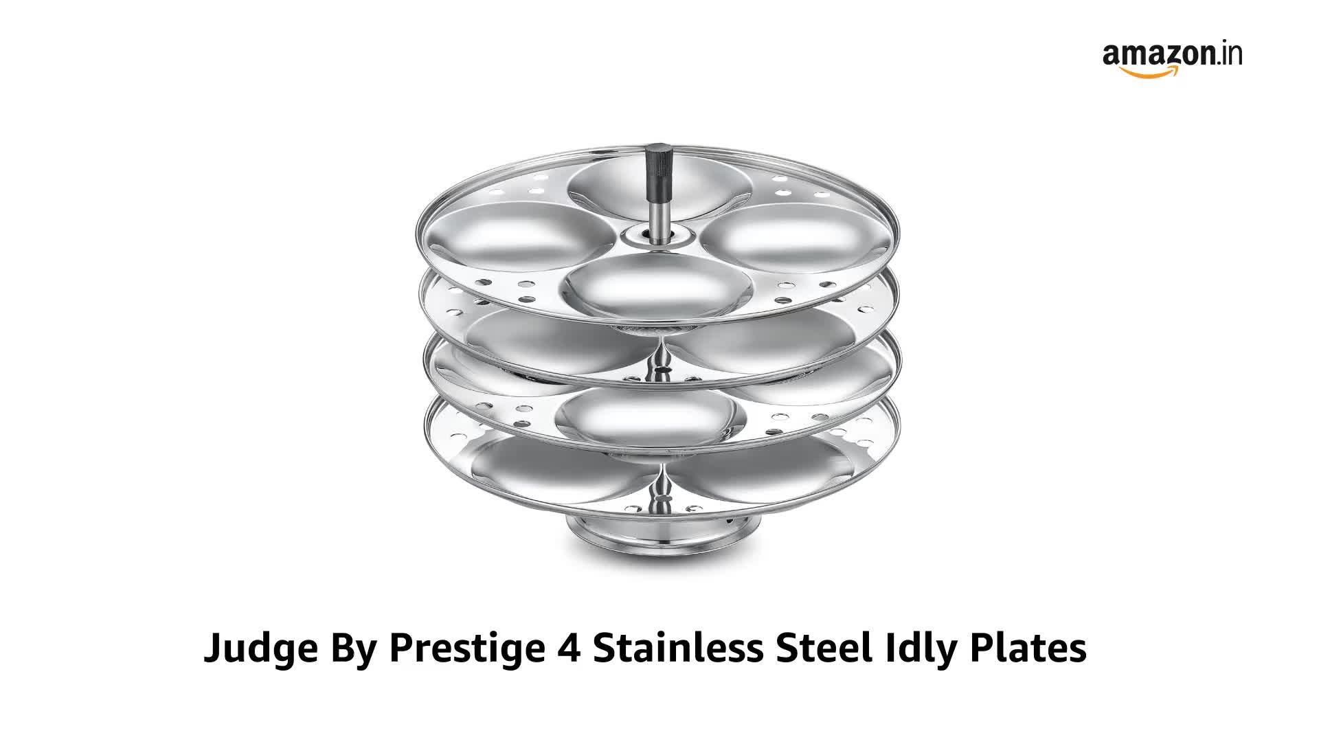 Judge By Prestige 4 Stainless Steel Idly Plates| Cook 16 Idlis At