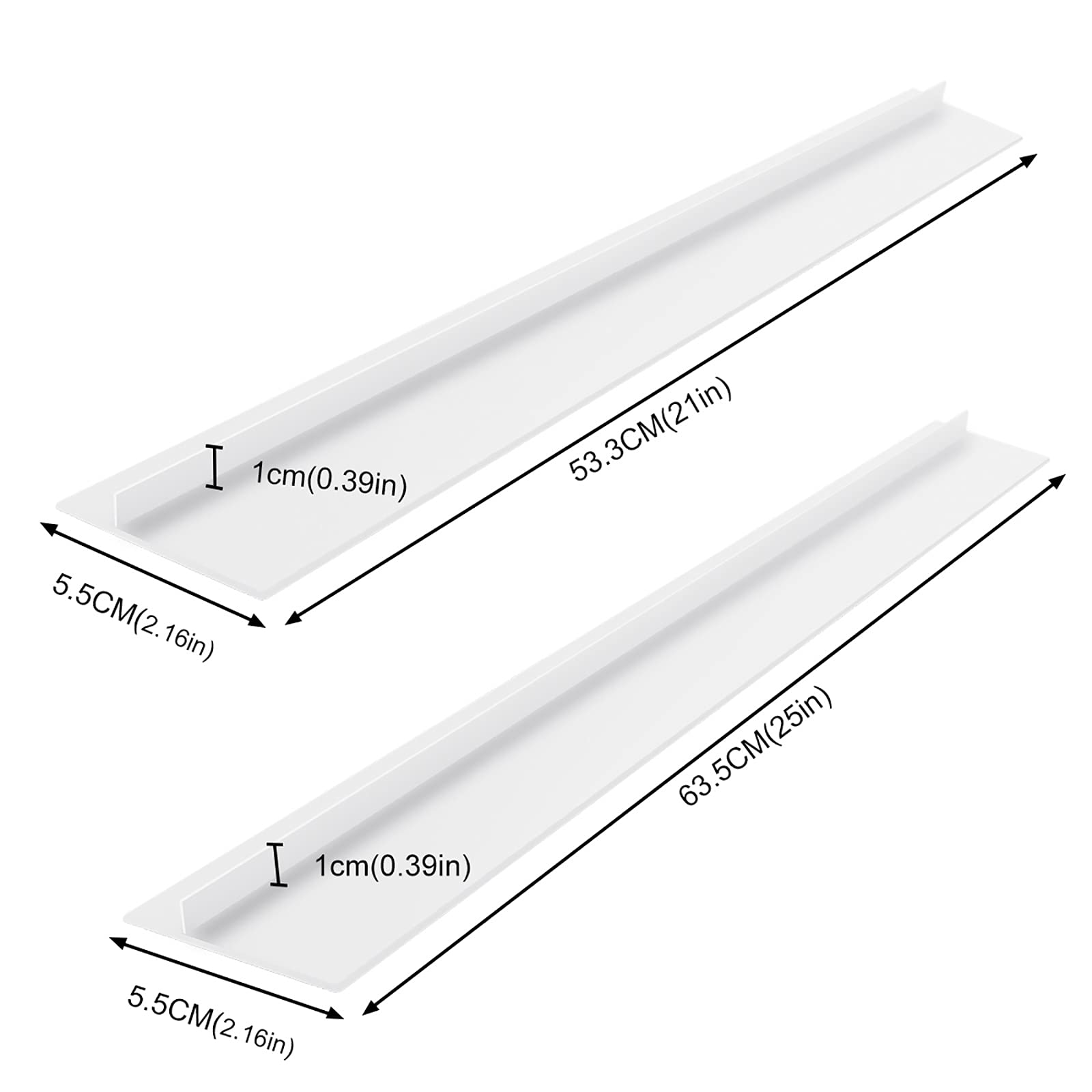 Fornuis Gap Covers, 2 Stuks Fornuis Counter Gap Cover Hittebestendig Anti-Olie Oven Gap Filler Afdichtstrip(21 inches-Wit
