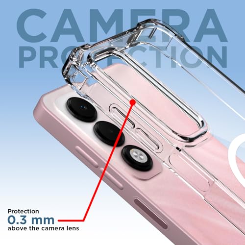 Image of Amazon Basics Back Cover for Oppo K13x 5G / Realme C71 / C75 5G / P3x 5G Mag-Safe Shockproof PC + TPU Protective Case Magnetic Support Bumper Case (Transparent Mag-Safe)