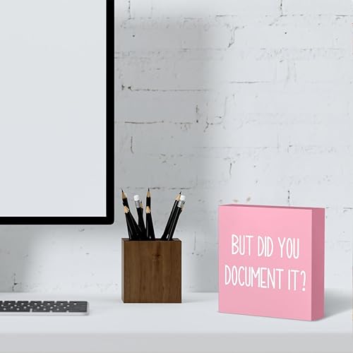 Miniatura 5 de mmiishe Letrero decorativo de madera con texto en inglés But Did You Document It (But Did You Document It), letrero decorativo de madera divertido