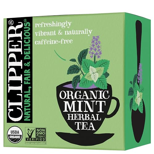 Clipper-Tea-Mint-Herbal-Teabags--Caffeine-Free-USDA-Organic-Great-Hot-or-Iced--Refreshing-Natural-Fair-Delicious--50-Tea-Bags