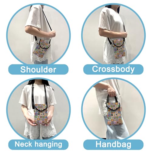 Image of Neoprene Cell Phone Sleeve Pouch Case Bag with Crossbody Strap Neck Lanyard for Women 7.5 X 4.3 in Bohemian Style