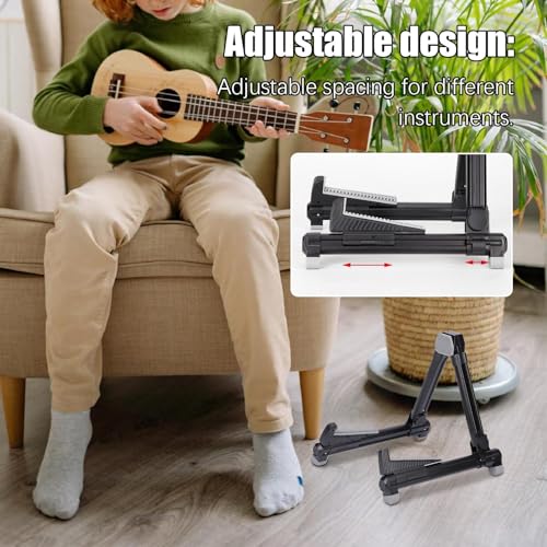 Support de guitare pliable compact réglable en forme de A stable et léger - 3