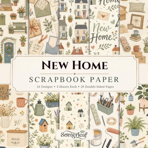 New Home Scrapbook Paper: Double-Sided Craft Paper — Perfect for Scrapbooking, Card Making, Junk Journaling, Collage and Mixed Media image 2