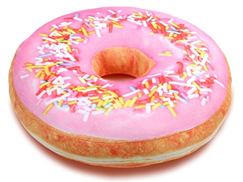 Dekokissen Ki-d07 Sitzkissen Donutkissen | Durchmesser: 40 cm | Bunte Streusel von Alsino (Ki-d10 Streusel pink)