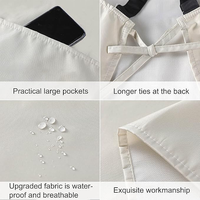 Image of Barbeque Grill New Kitchen Apron For Coocking Women & Men Apron for Kitchen Cooking Waterproof Chef Apron set with Pocket and 2 Side Coral Velvet Towels for Home, BBQ Grill design unique apron