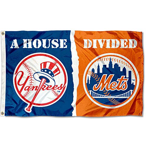 WinCraft New York Yankees and NY Mets House Divided Flag