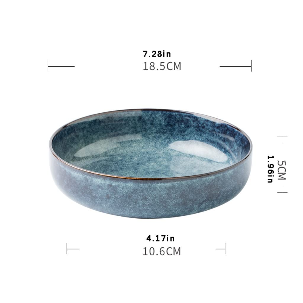 Duże talerze obiadowe retro ceramiczna miska sałatka makaron miska do zupy głęboki talerz można układać w stos naczynia do serwowania