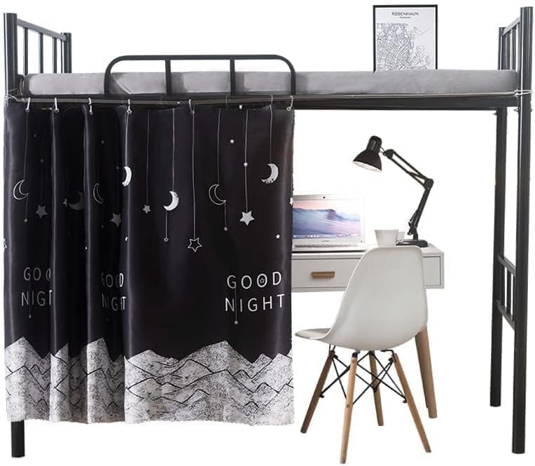 X spring Dorm Bed Curtain, Single Bed Tent with Privacy Screen for Dust Protection, Breathable Canopy Curtain for College Dorms, Bunk Beds and Shared Bedrooms