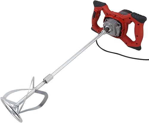 Miniatura 1 de Mezclador de hormigón eléctrico de mano de 1500 W, ajustable, 7 velocidades, mezclador de cemento de mortero de alta resistencia con paleta