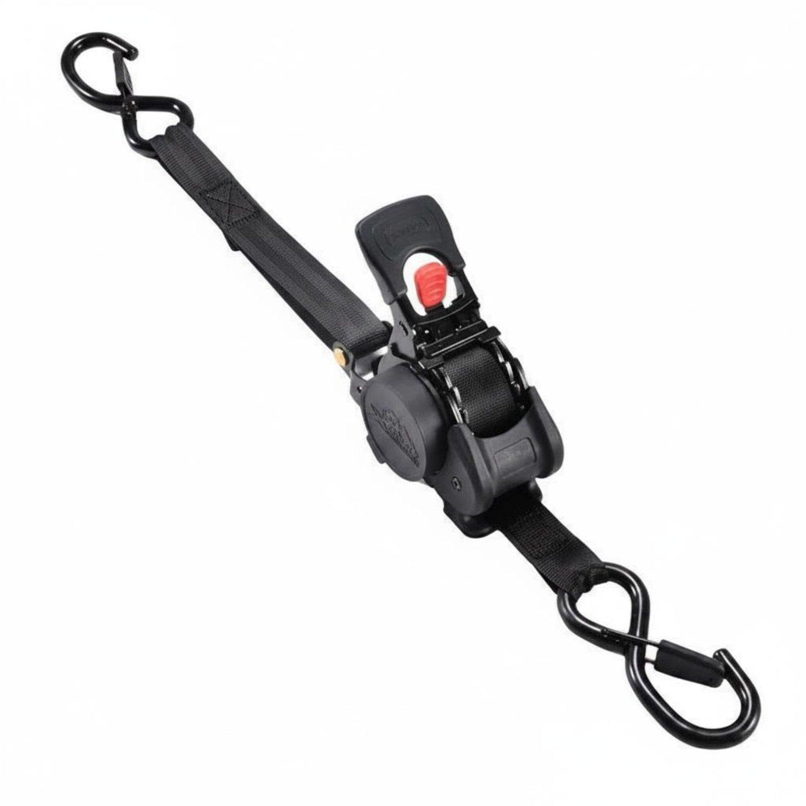 VISTORA Self-Retracting Cargo Strap One-Button Release Retractable Ratchet Strap Wear-Resistant StraDurable Fabricing for Outdoor Adventure Enthusiasts, Truckers, Moving Black-picture-12