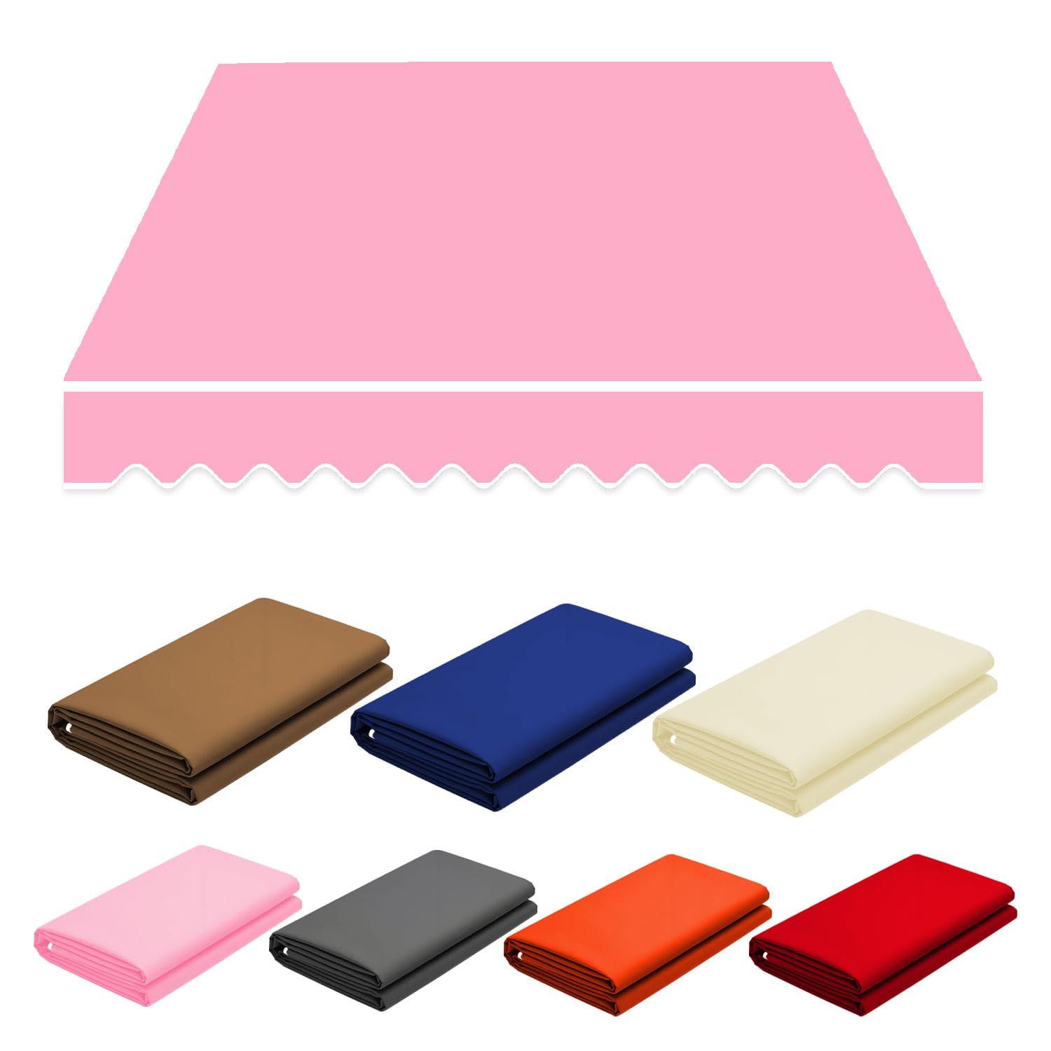 Tissu de remplacement pour auvent résolvez l'usure de votre store banne rose 2.5x2