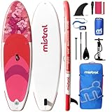 Mistral Aufblasbares Stand-Up-Paddle-Board, 3 m x 83 cm x 15 cm, aufblasbares SUP-Allround-Board, leichtes iSUP, stabiles Anfänger-Paddelboard mit SUP-Zubehör, rutschfestes EVA-Deck für Erwachsene und