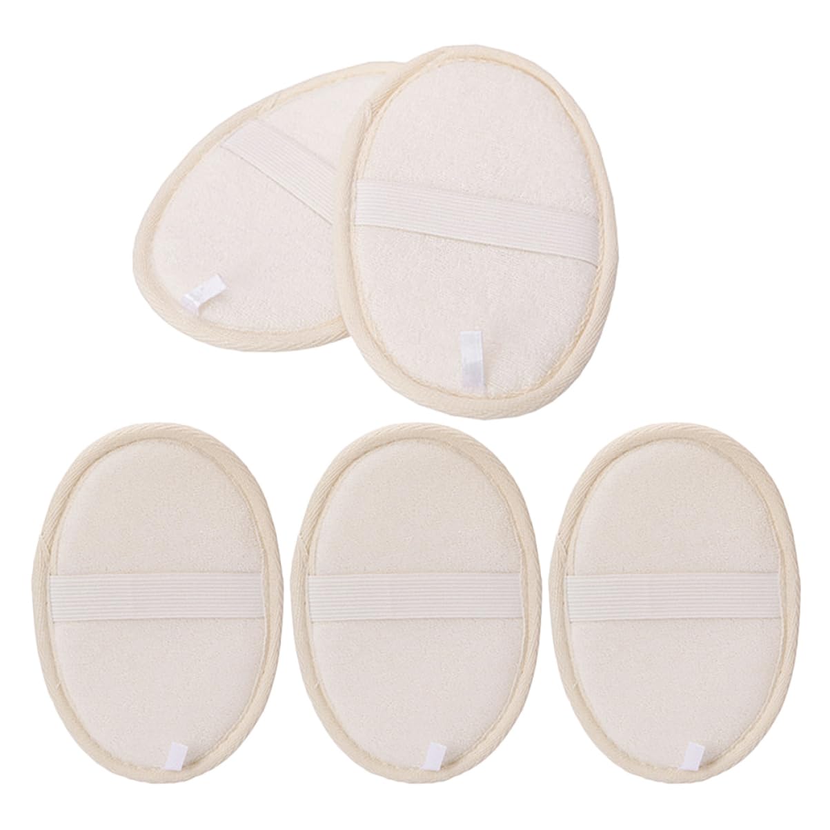 BESTYASH 5Pcs Bath Exfoliating Pad Rich Foaming Loofah Bath Scrubber Body Skin Quick Drying Easy to Use for Smooth Skin Care