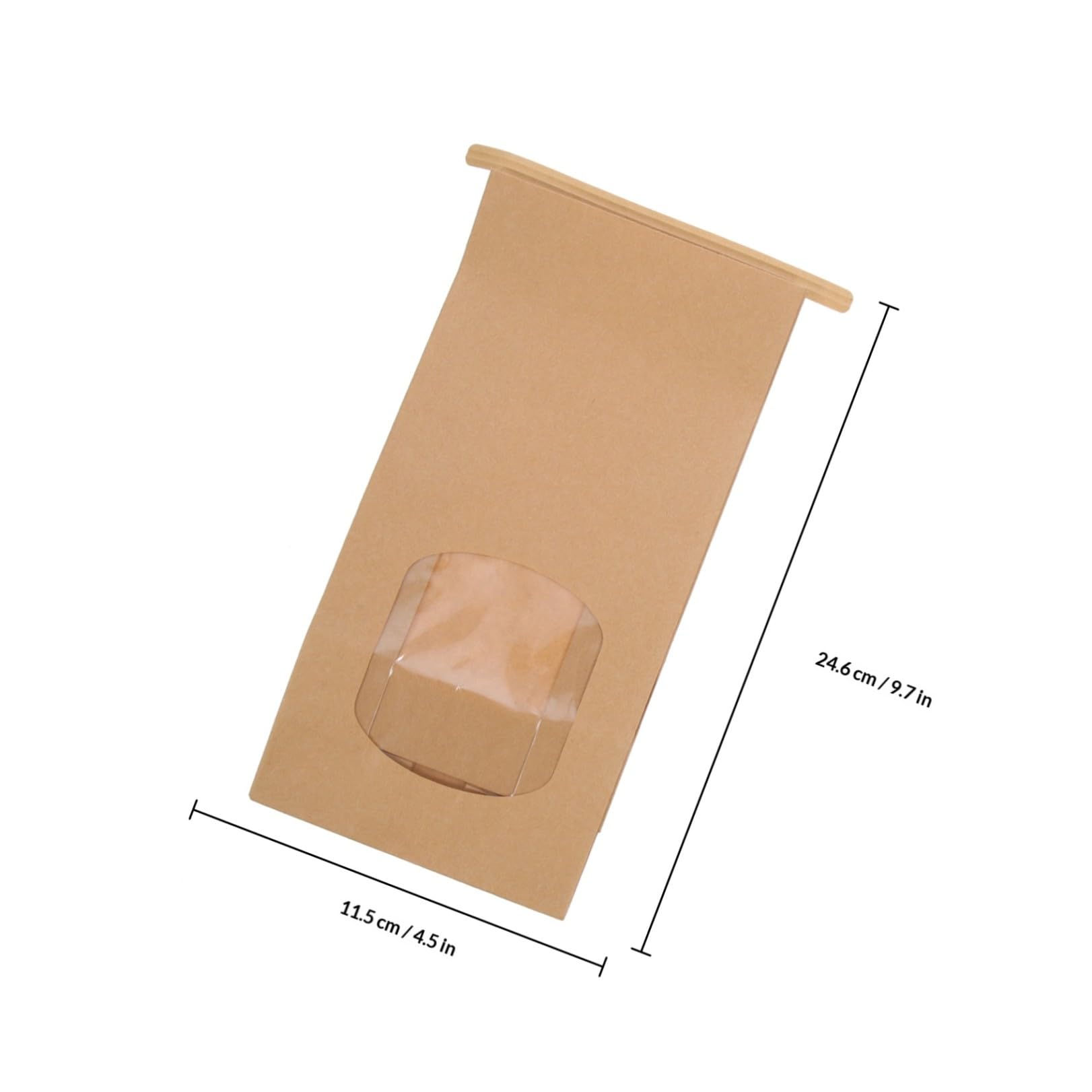Tofficu Sacchetti per Confezionare Snack e Dolci 100 Kraft 8oz per Biscotti Finestra Trasparente Resistenti e Anti per Feste e Regali